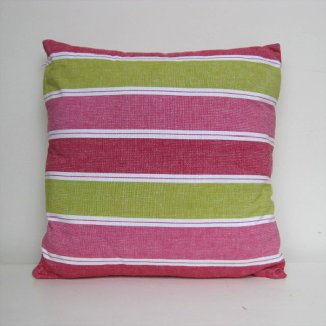 CUSHION, Stripe - Pink & Green 40cm